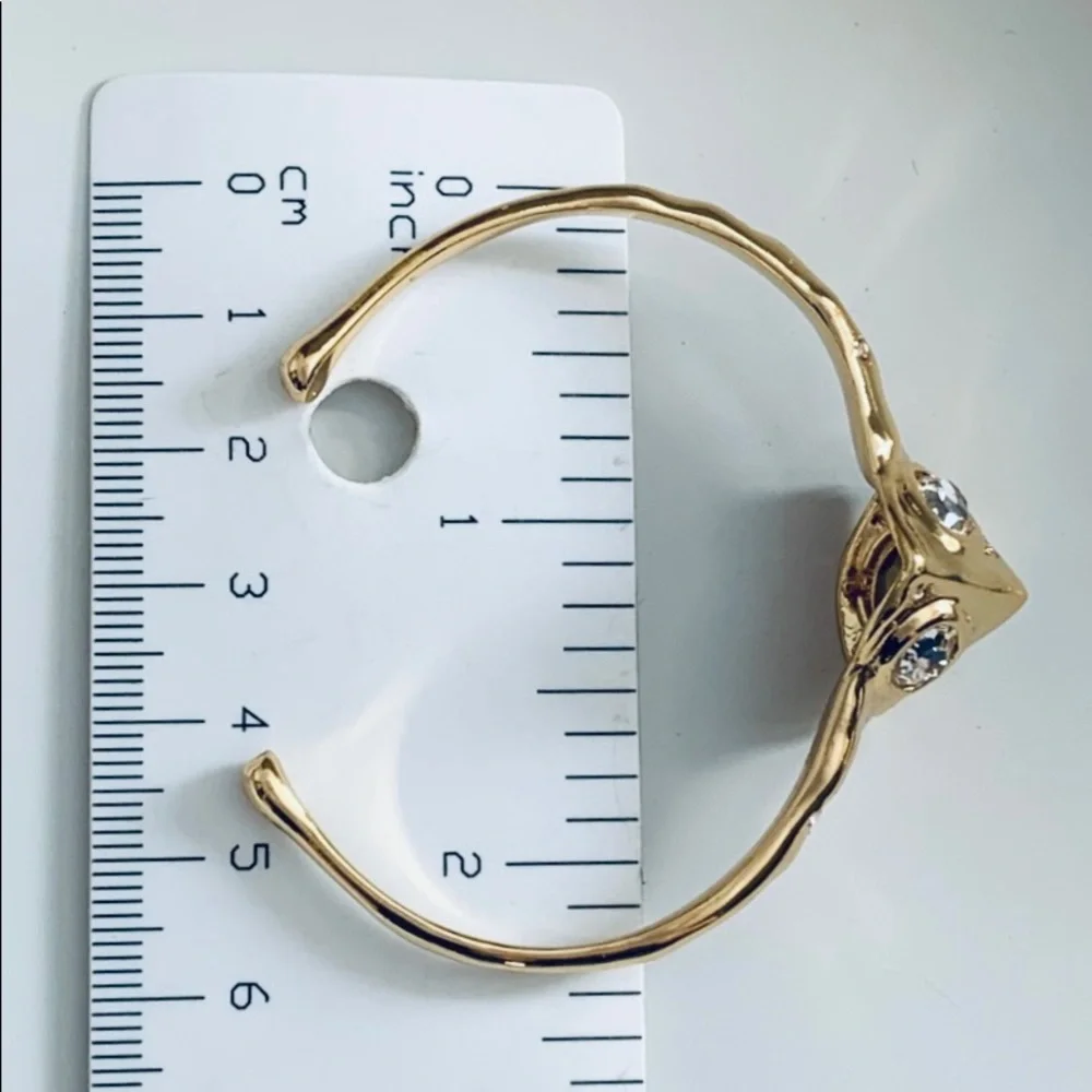 Alexis Bittar Modern Future Antiquities Bold Sculpted Gold Pyramid Cuff Bracelet